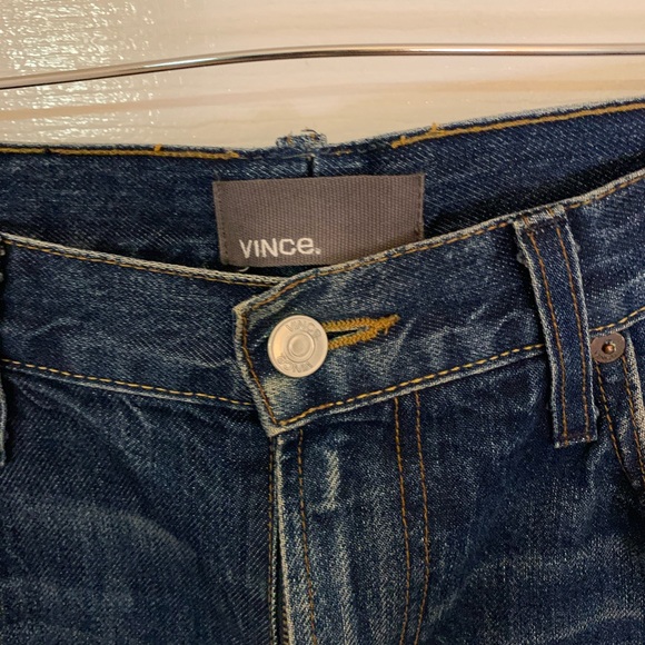 Men's Vince Rhodes Slim Straight Dark Blue Jeans - Picture 3 of 10